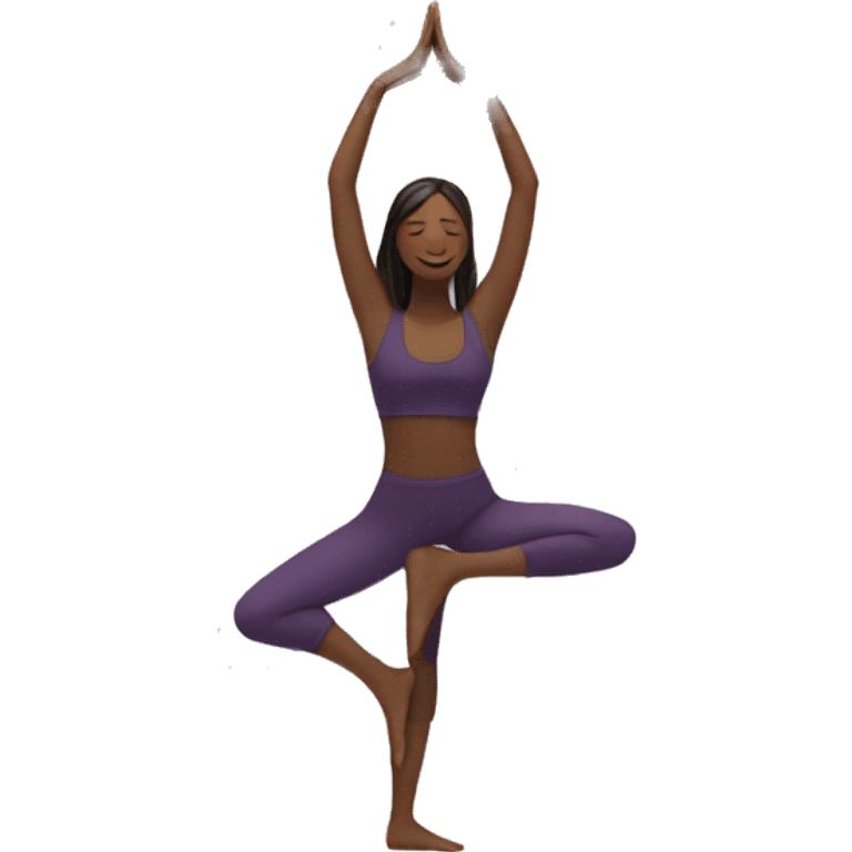 one yoga girl doing poses emoji