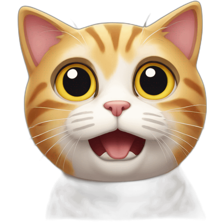 A shocked cat emoji