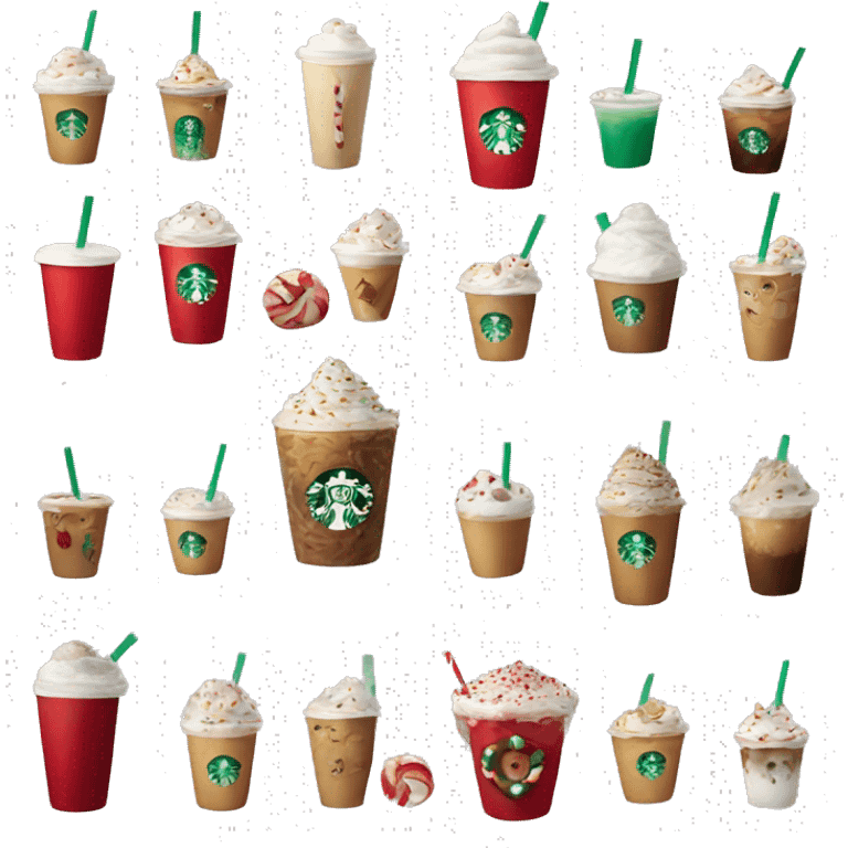 starbucks christmas drinks  emoji