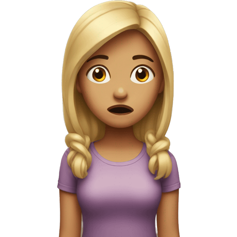 Upset girl emoji