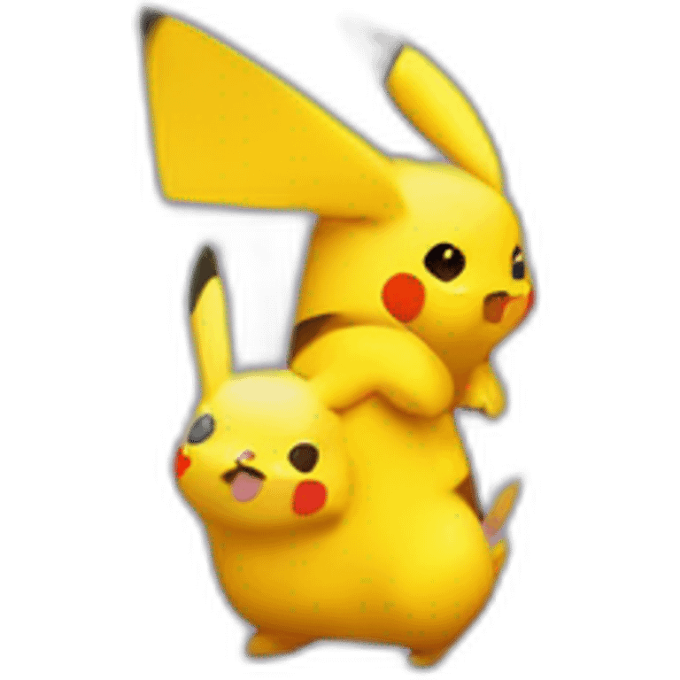 Pikachu qui se réveille avec la tebe bien dure emoji