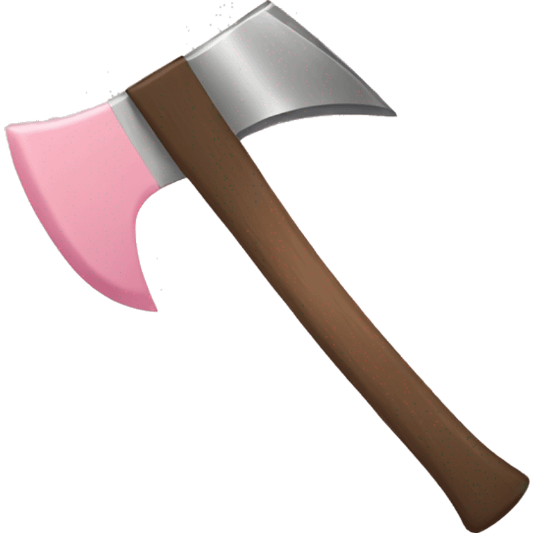 axe with a pale pink bow emoji