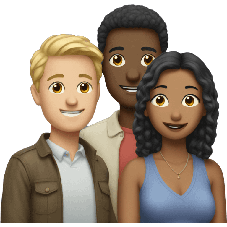 reunion of three people emoji