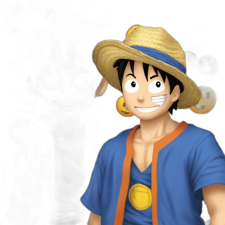 Luffy est sans Goku qui font un câlin emoji