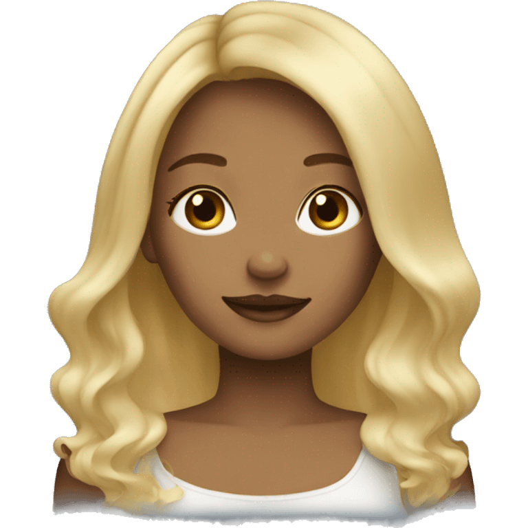 Blonde ombre girl emoji