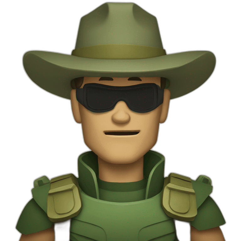 Doomguy in a paper hat emoji