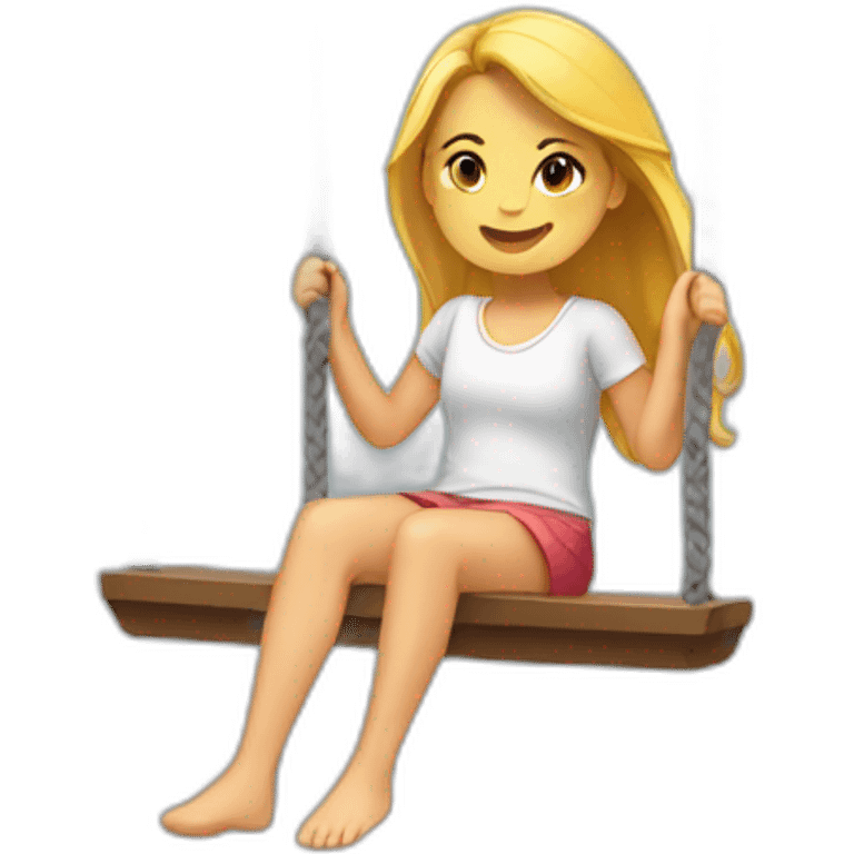 Girl on the swing  emoji