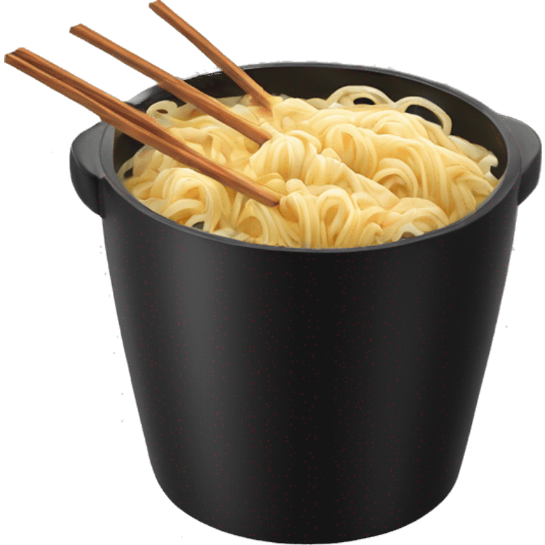 Japan noodles black pot emoji