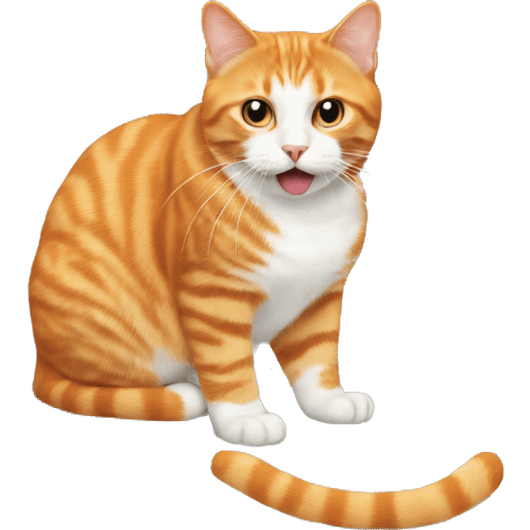 orange cat eating wires emoji