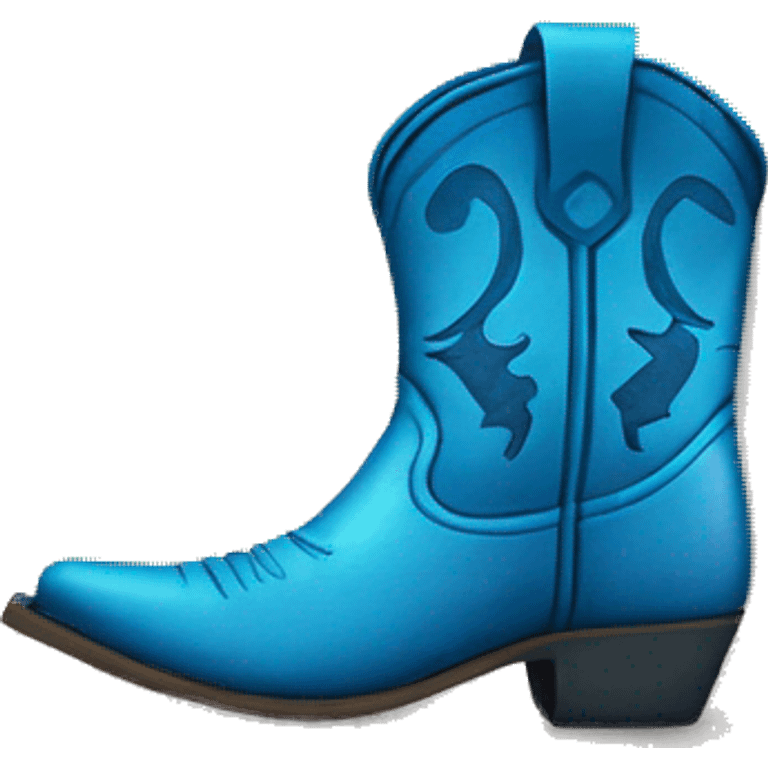 Realistic blue pair of cowgirl boots. emoji