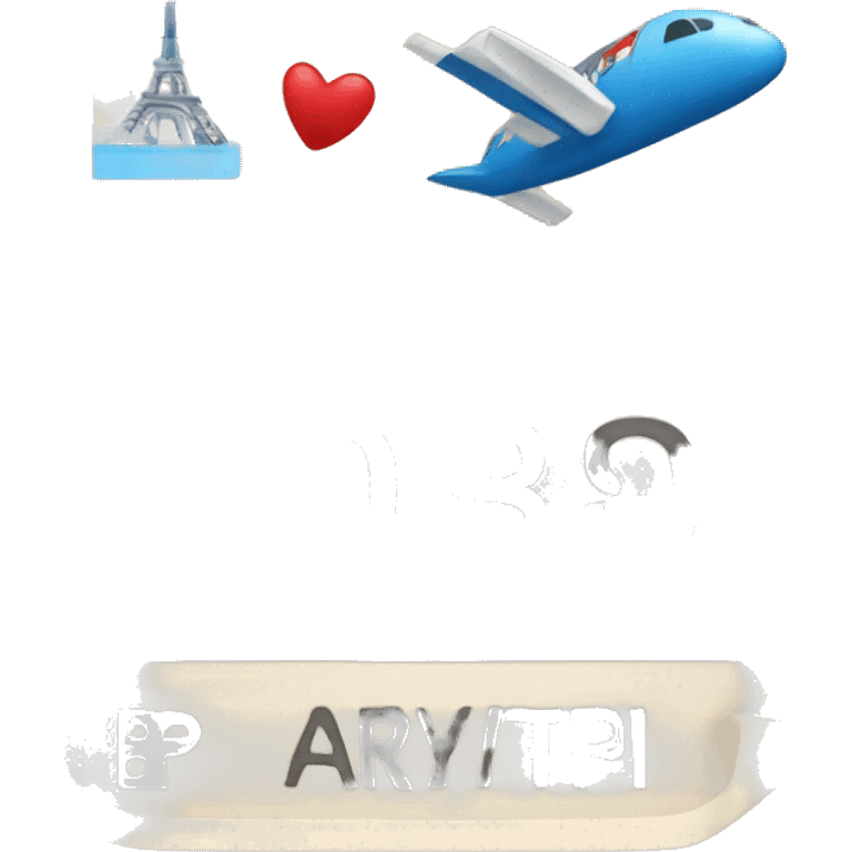 flight ticket to paris emoji