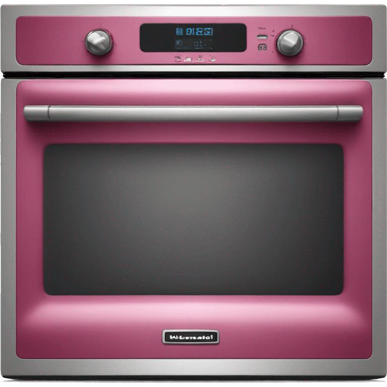 Realistic raspberry color kitchenaid oven isolated. emoji