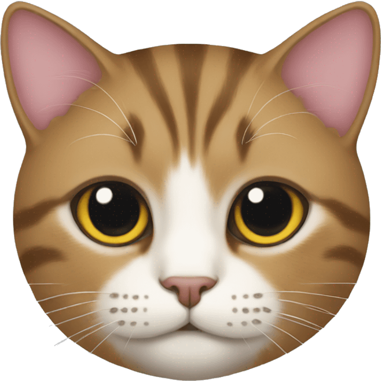 A cat with a human face emoji