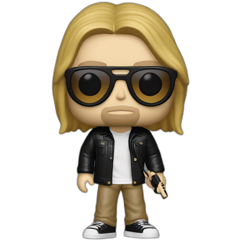 funko pop kurt cobain  with Sunglasses Nirvana emoji