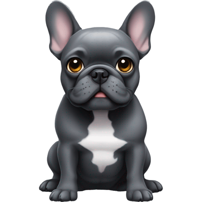 dark grey french bulldog emoji