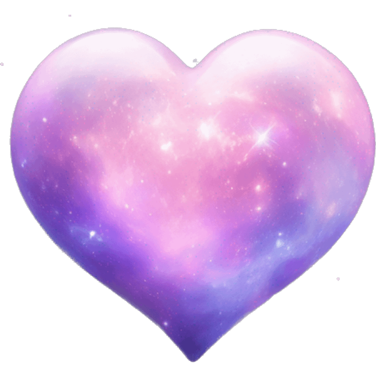 Galaxy in pastel pink and purple heart emoji