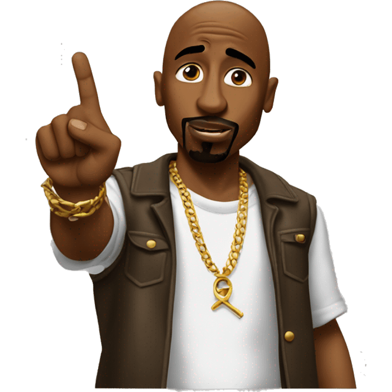 2pac doing the west side hand symbol emoji