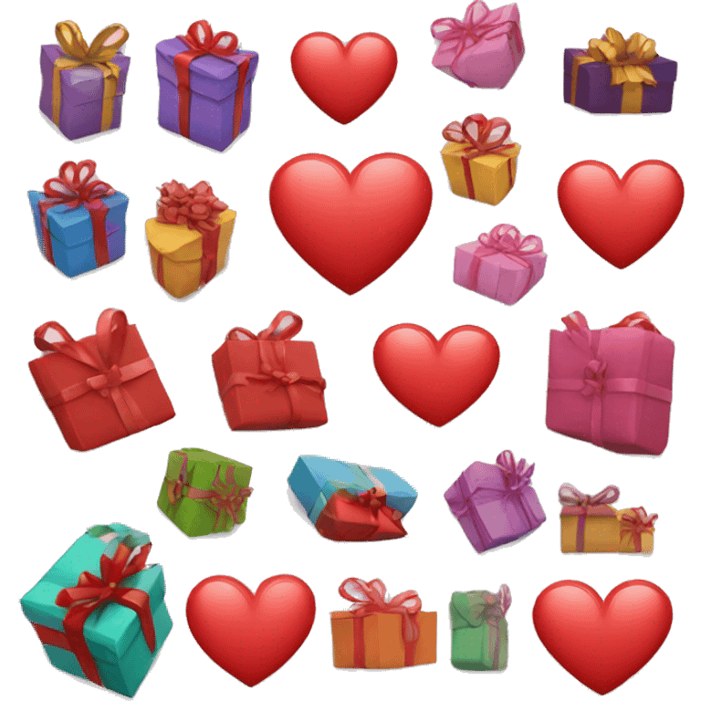 heart and presents emoji