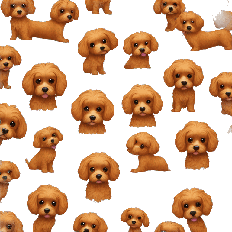 cavapoo dog and man with orange hair emoji