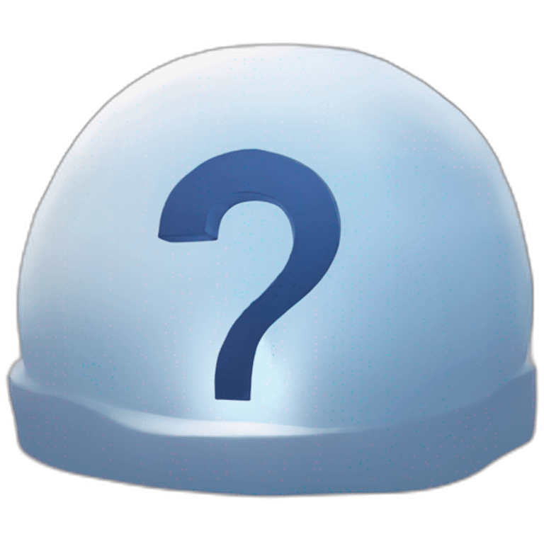 question mark sign on igloo emoji