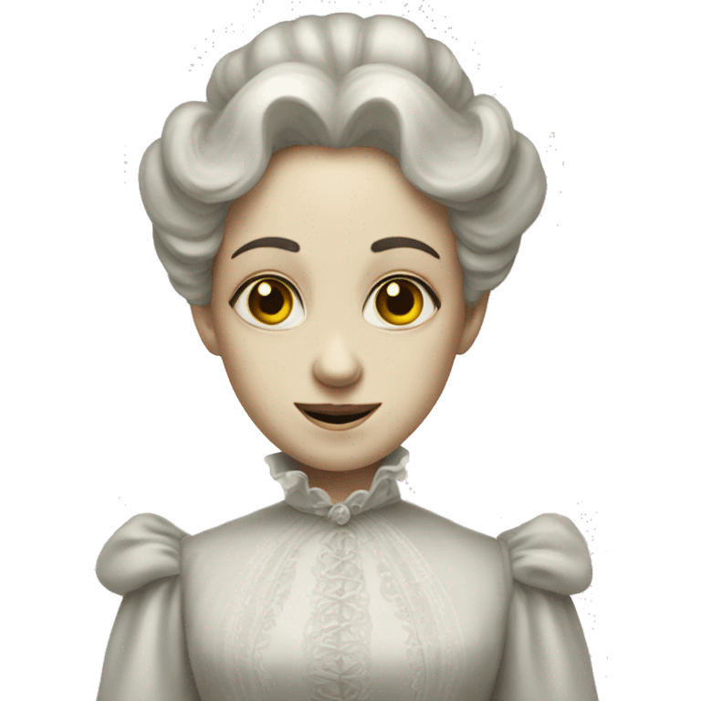 The ghost of an Victorian lady emoji