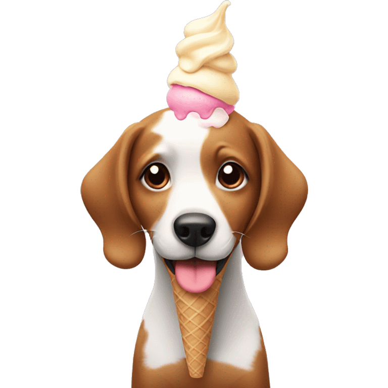 Doggy with a ice cream emoji