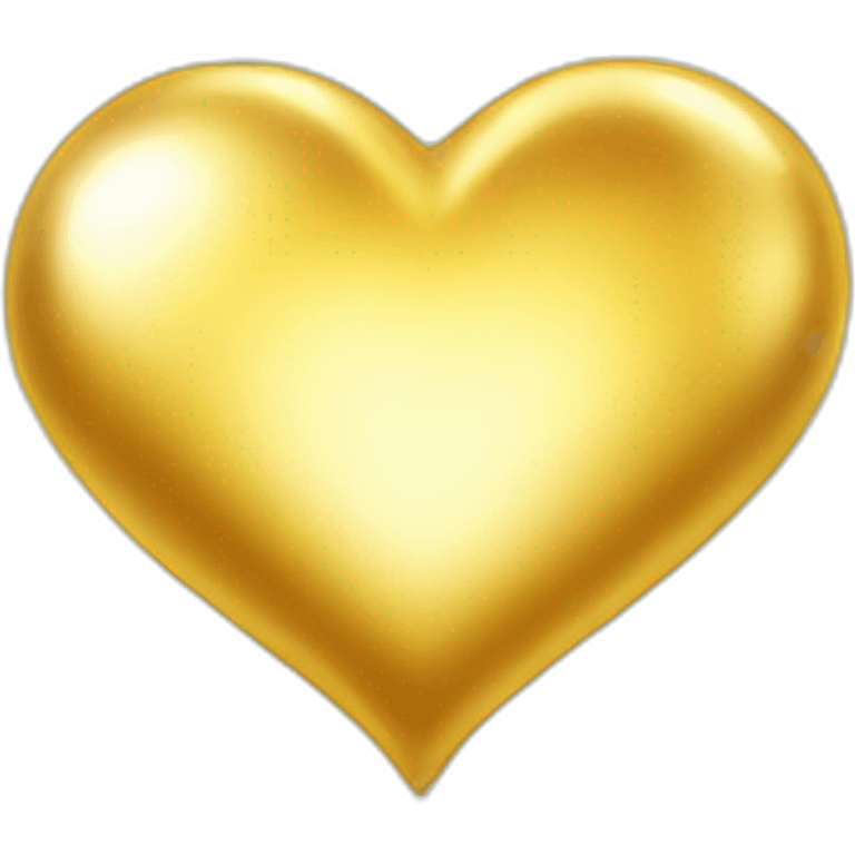 Golden heart with shine Effect emoji