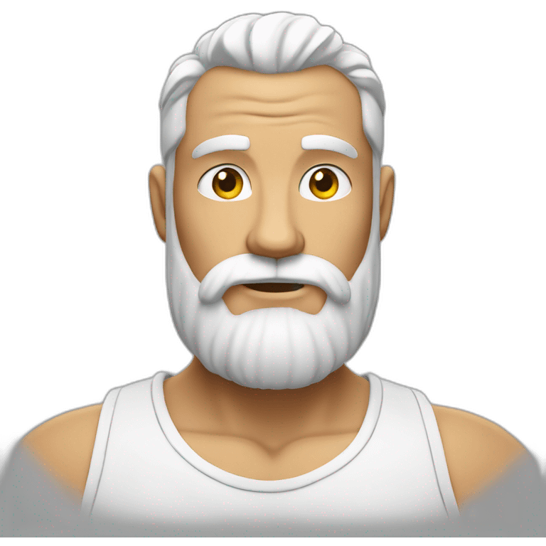 Muscular-hink-white-air-white-beard emoji