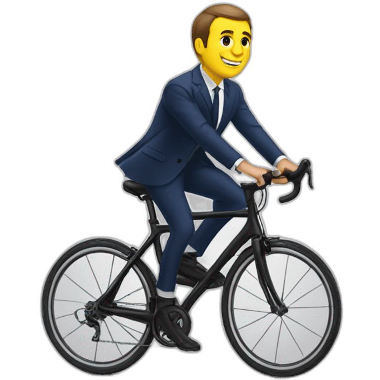 Macron fait du vélo emoji