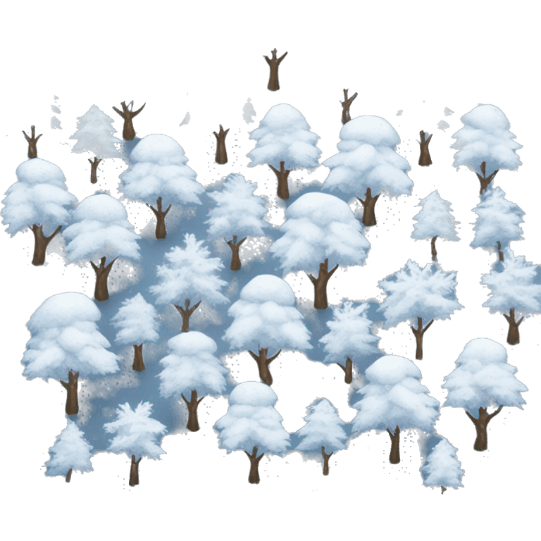 Snowy trees  emoji