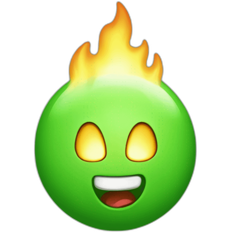 green kawaii nitro fireball happy emoji