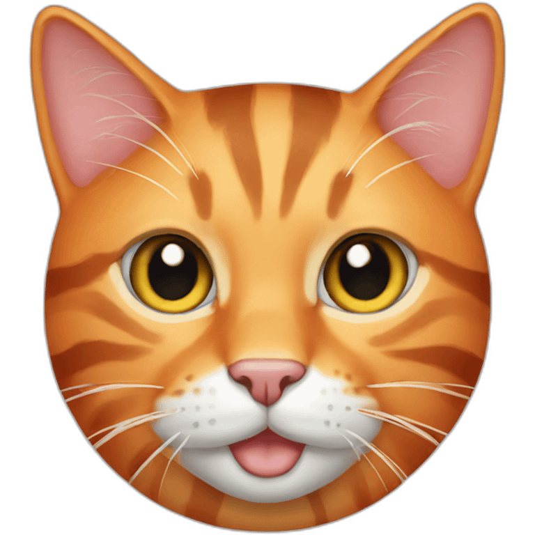 Orange stripped cat emoji