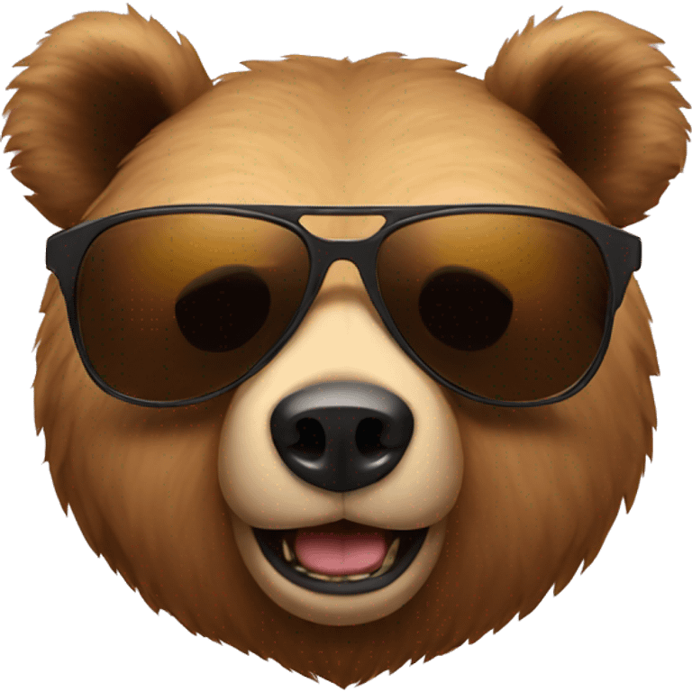 Bear with sunglasses emoji