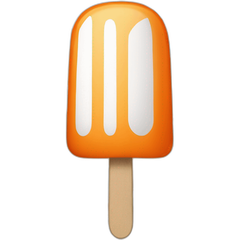 a orange and white stripes popsicle who is a warrior emoji