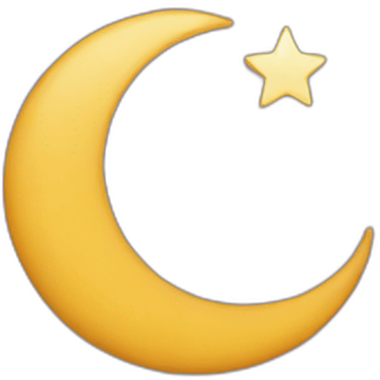 Muslim crescent with star emoji