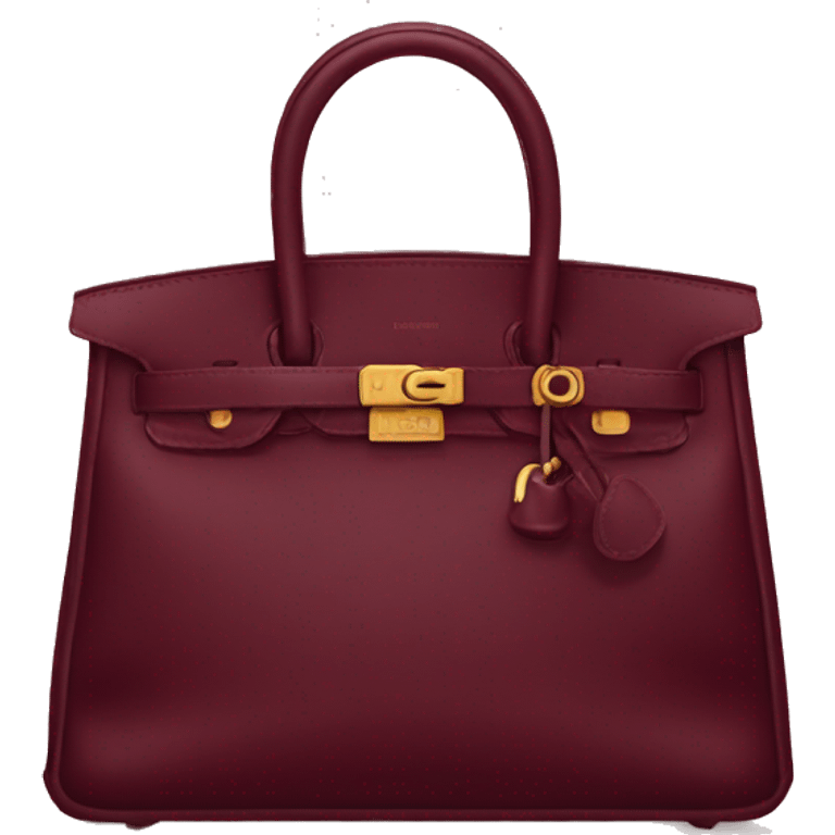 Hermes burgundy bag emoji