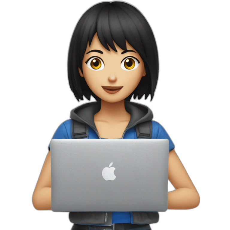 nico-robin-with-a-macbook emoji