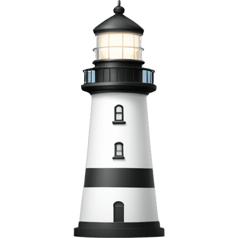 A white Lighthouse with light beaming out emoji