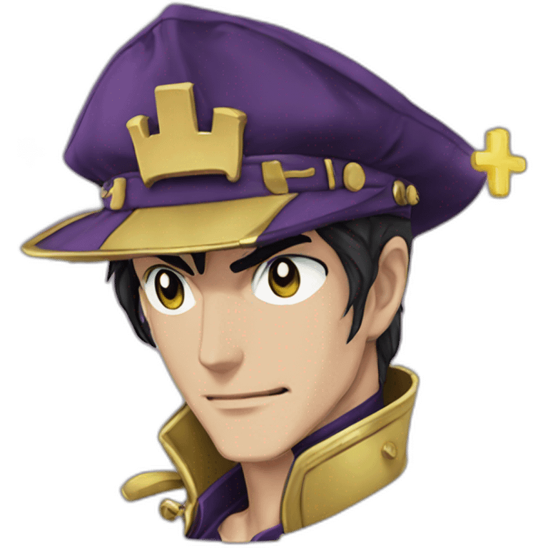 Jotaro dio with a cross emoji