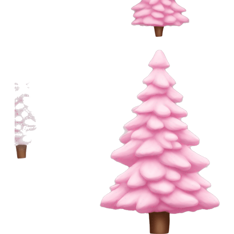 Baby pink Christmas tree emoji