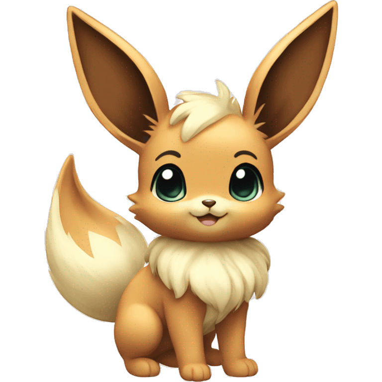 Kawaii Shiny Pastel Eevee Full Body emoji