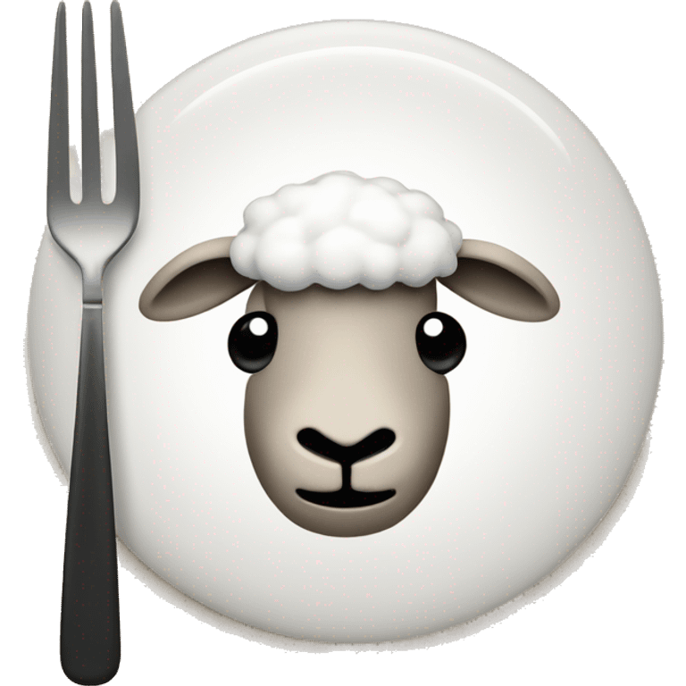 Sheep have knife and fork emoji