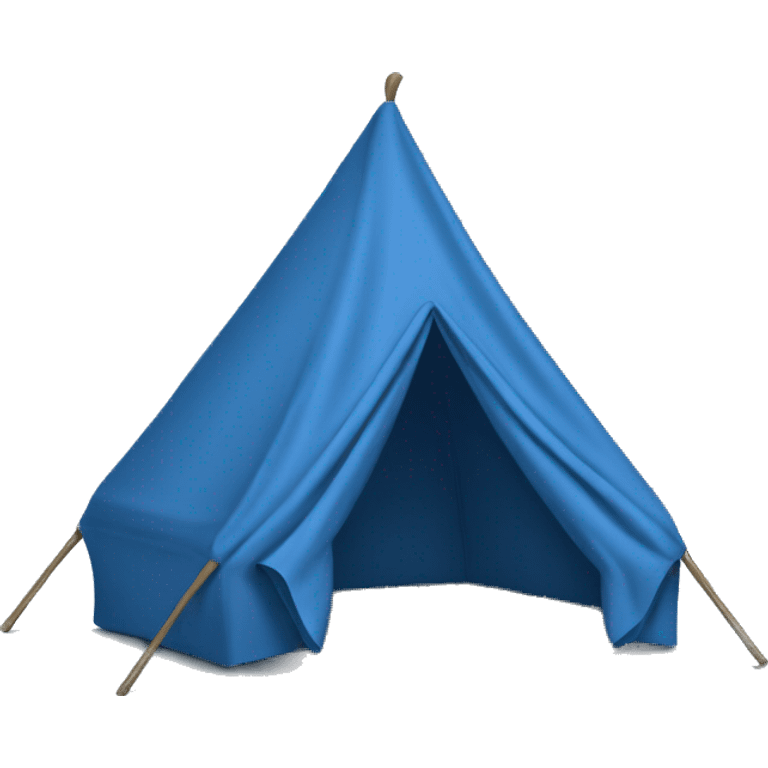 blue tent cloth folded in square emoji