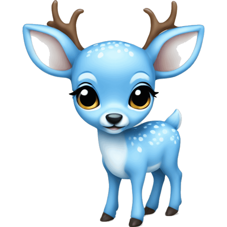 baby deer baby blue accents emoji