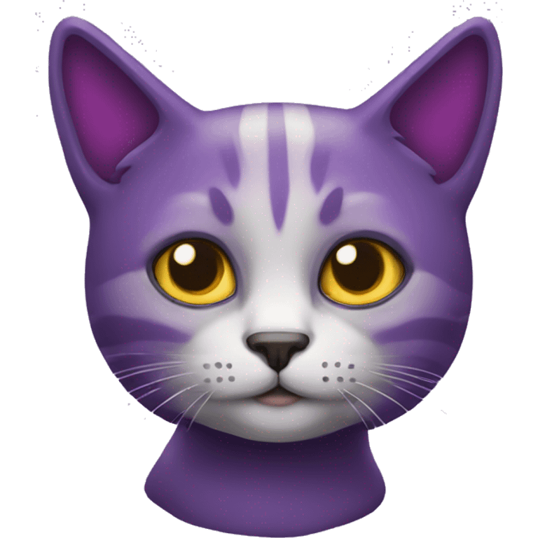 As un gato morado tenebroso emoji