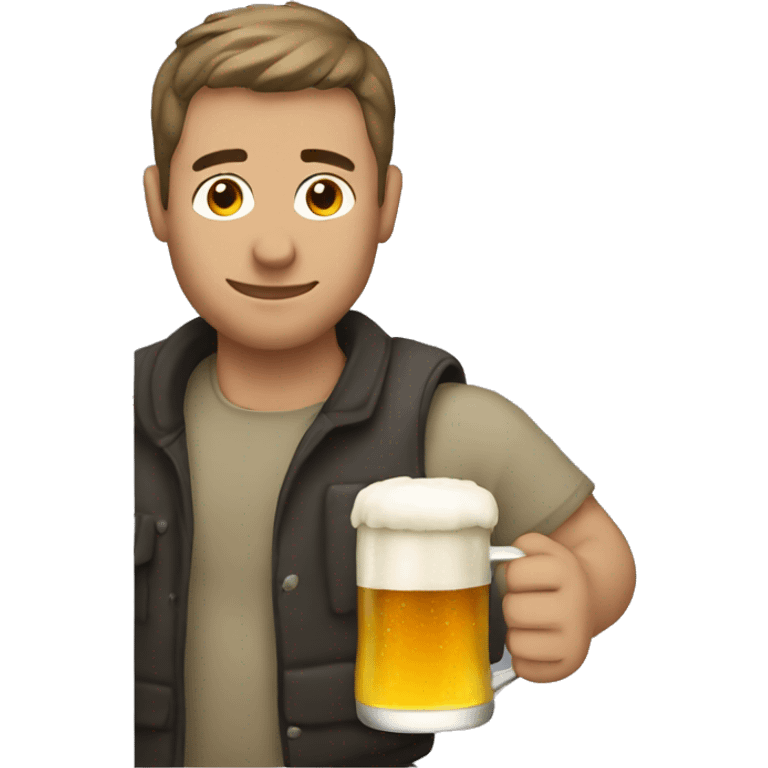 Men with beer  emoji