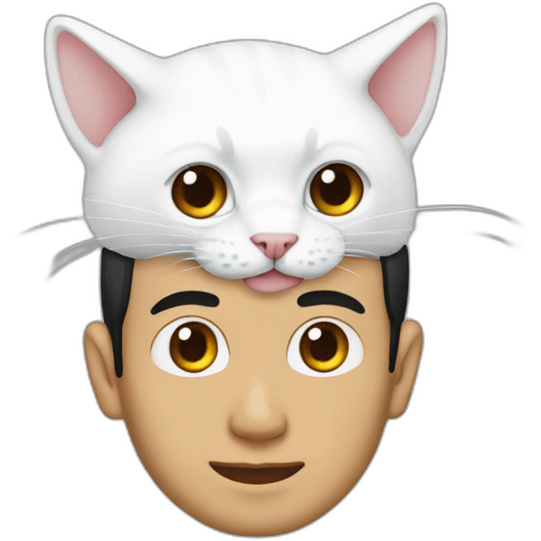 joko widodo with white cat in his head emoji