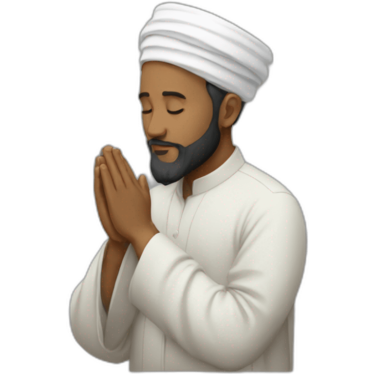 An Imam who is praying emoji