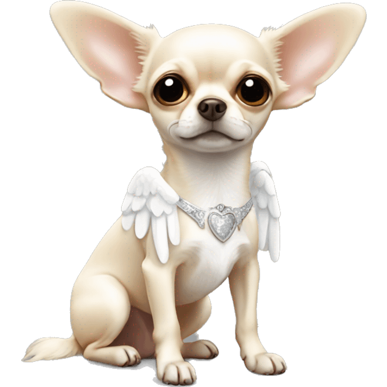 full body chihuahua with angel wings emoji