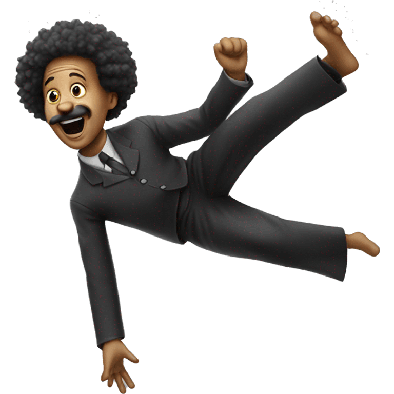 black einstein doing a backflip emoji